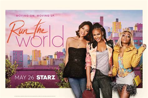 0. 1095. On July 14, Episode 8 of Run The World Season 2, entitled No Regrets, is premiering on STARZ . Let’s a take a first exclusive look! “Run the World” chronicles the euphoric highs and heartbreaking lows that Whitney, Renee and Sondi must endure in their pursuit of world domination. Whitney must follow the road of self-discovery in ...